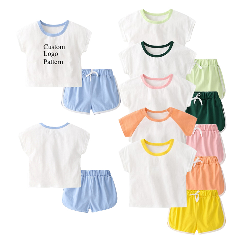 Vlastní sady oděvů OEM Cotton Spandex Boy Batole